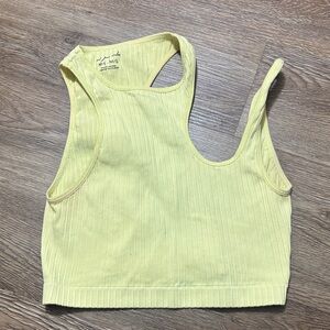 Urban Outfitters Seamless Yellow Ribbed Tank